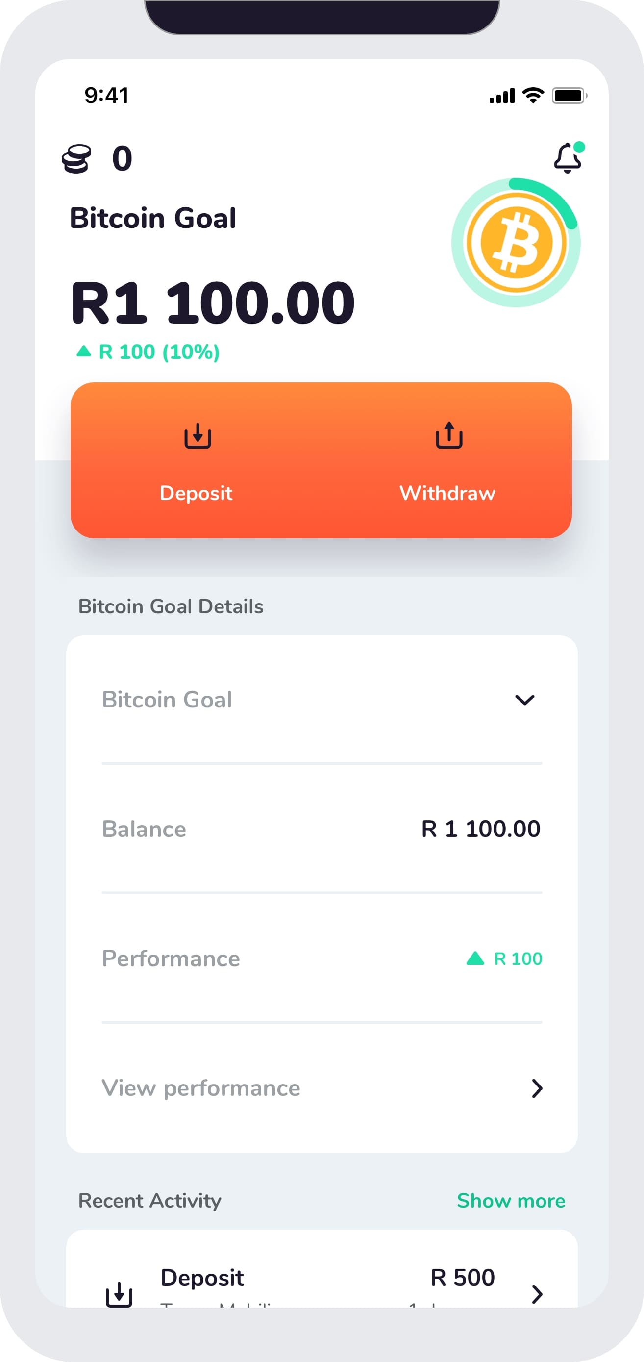 Franc goals dashboard